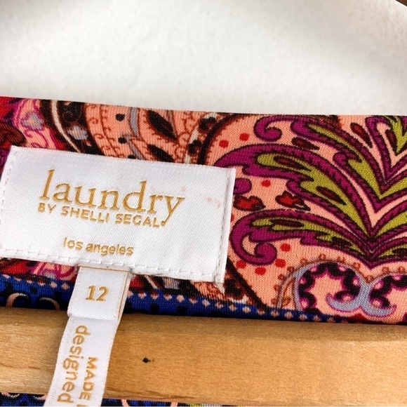 Laundry by Shelli Segal Long Sleeve Stretch Dress Sz 12 - Picture 6 of 7